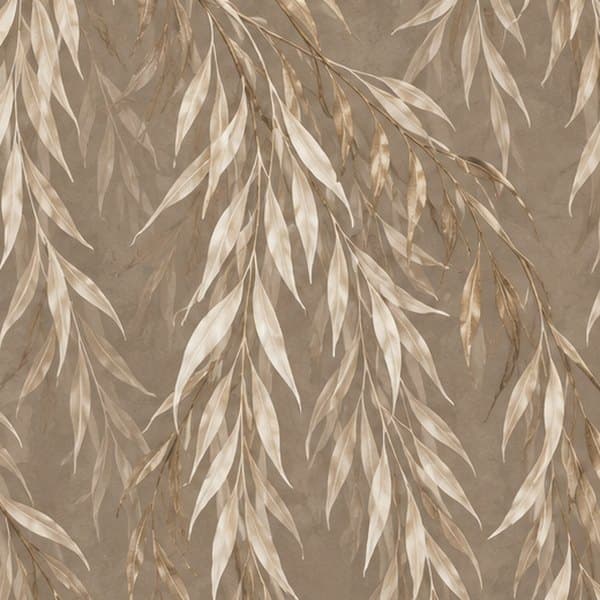 Detail: treurwilg in taupe en goud